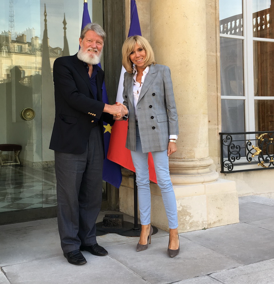 Fra Pedro meets the French First Lady